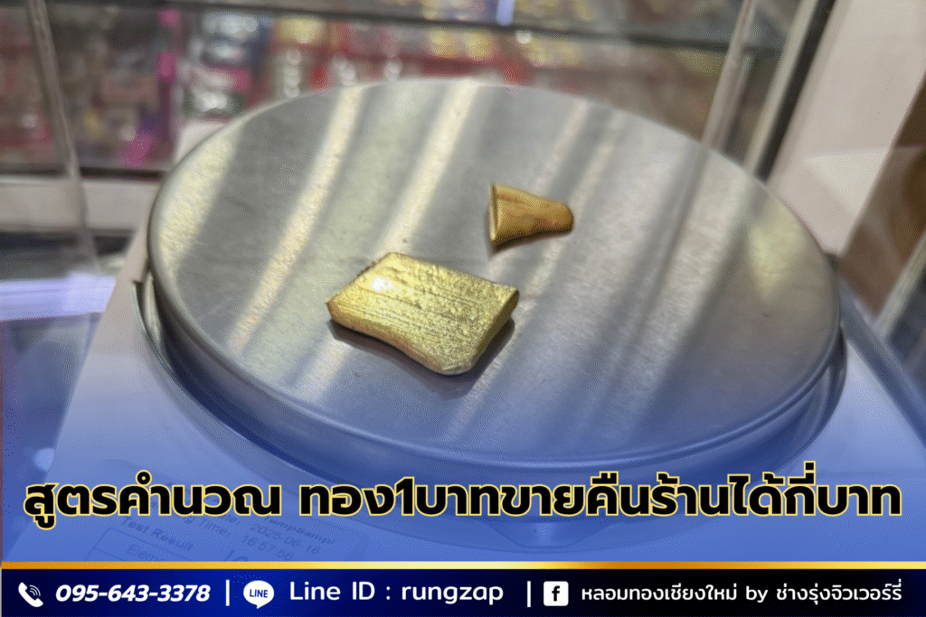 สูตรคำนวณ ทอง1บาทขายคืนร้านได้กี่บาท